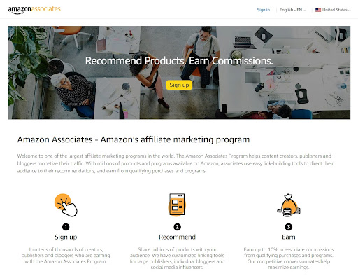 Amazon associates affiliate program