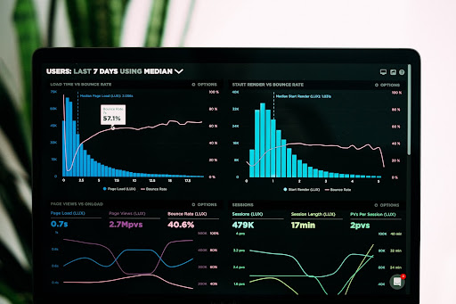 Predictive analytics being conducted on a screen with quantitative methods of representation.