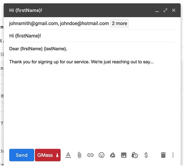 Create personalized mass emails