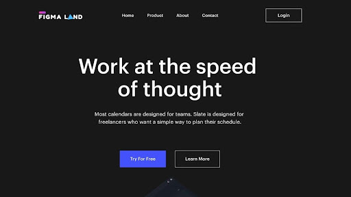 figma land home page design