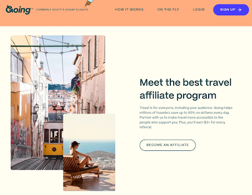 Going is travel-inspired YouTube affiliate marketing program