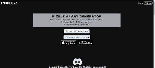 Pixelz is a free online tool that generates fantastic art