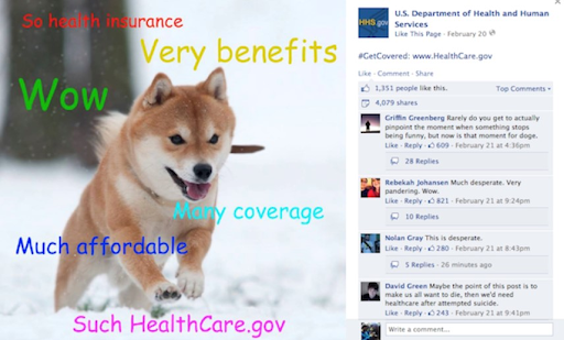 An example of a meme failure from the U.S. Department of Health and Human Services