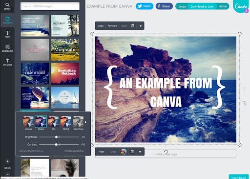 canva dashboard