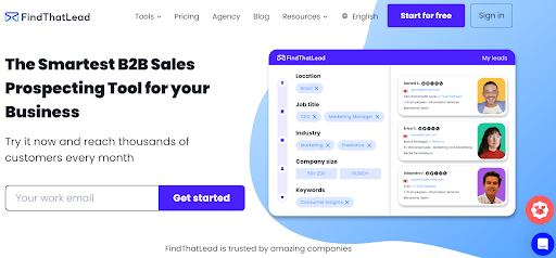 findthatlead homepage