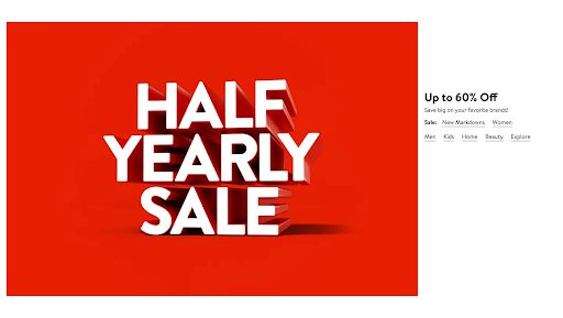 half yearly sales on website