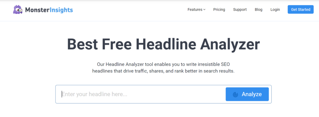 monsterinsights headline analyzer