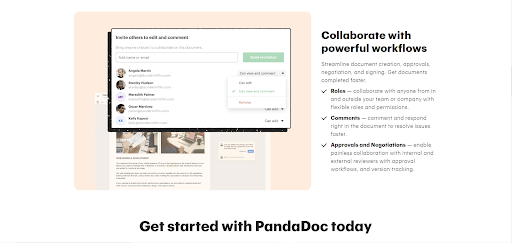 pandadoc homepage screenshoot