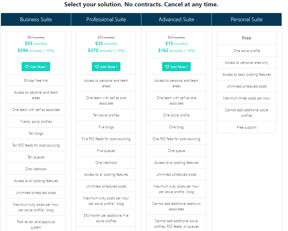 socialoomph pricing