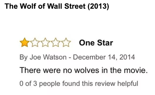 the wolf of wall street negative review